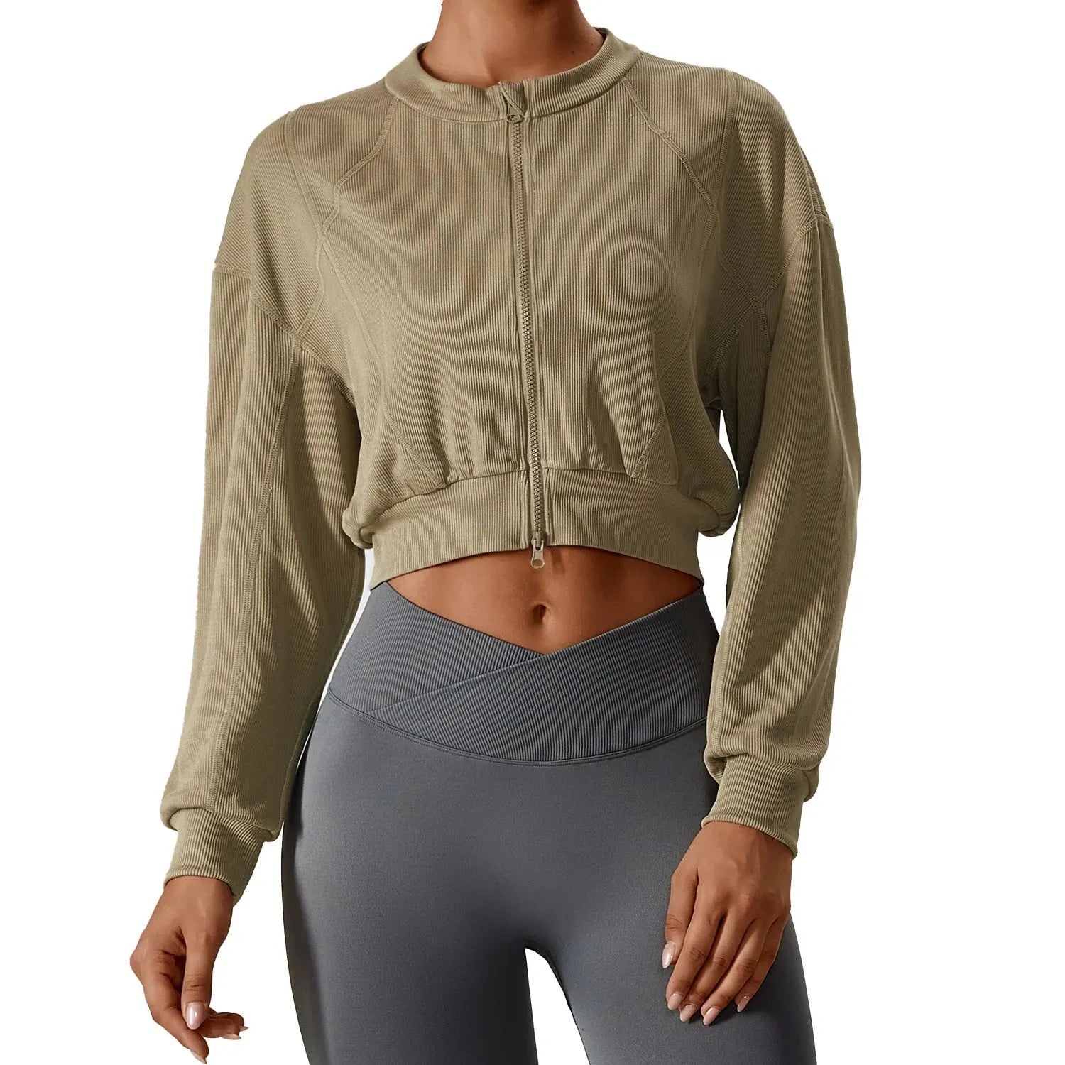 Double Zipper Loose Long Sleeve Sweatershirt Coat Thread - Bellarte Enchanté Double Zipper Loose Long Sleeve Sweatershirt Coat Thread